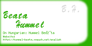 beata hummel business card